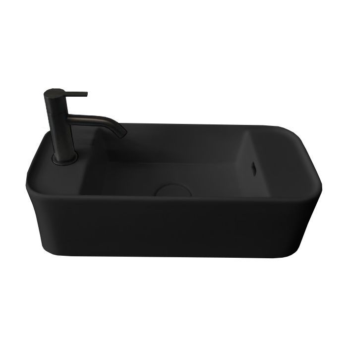 Раковина WHITE CERAMIC Geo Mini 50 черный матовый
