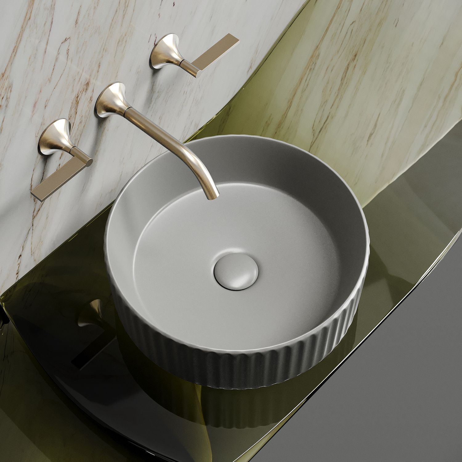 Раковина CERAMICANOVA Element CN6057MH 36 антрацит матовый