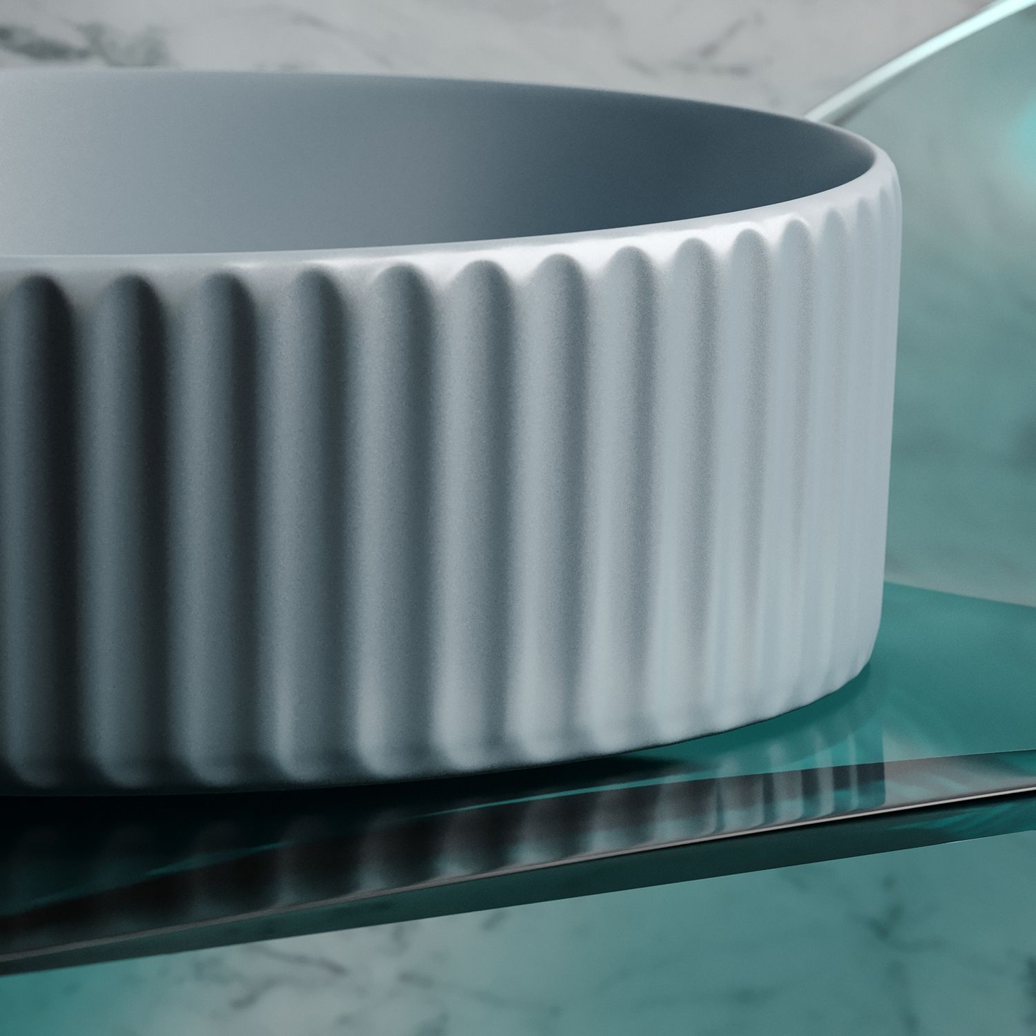 Раковина CERAMICANOVA Element CN6057MHL 36 серо-голубой матовый