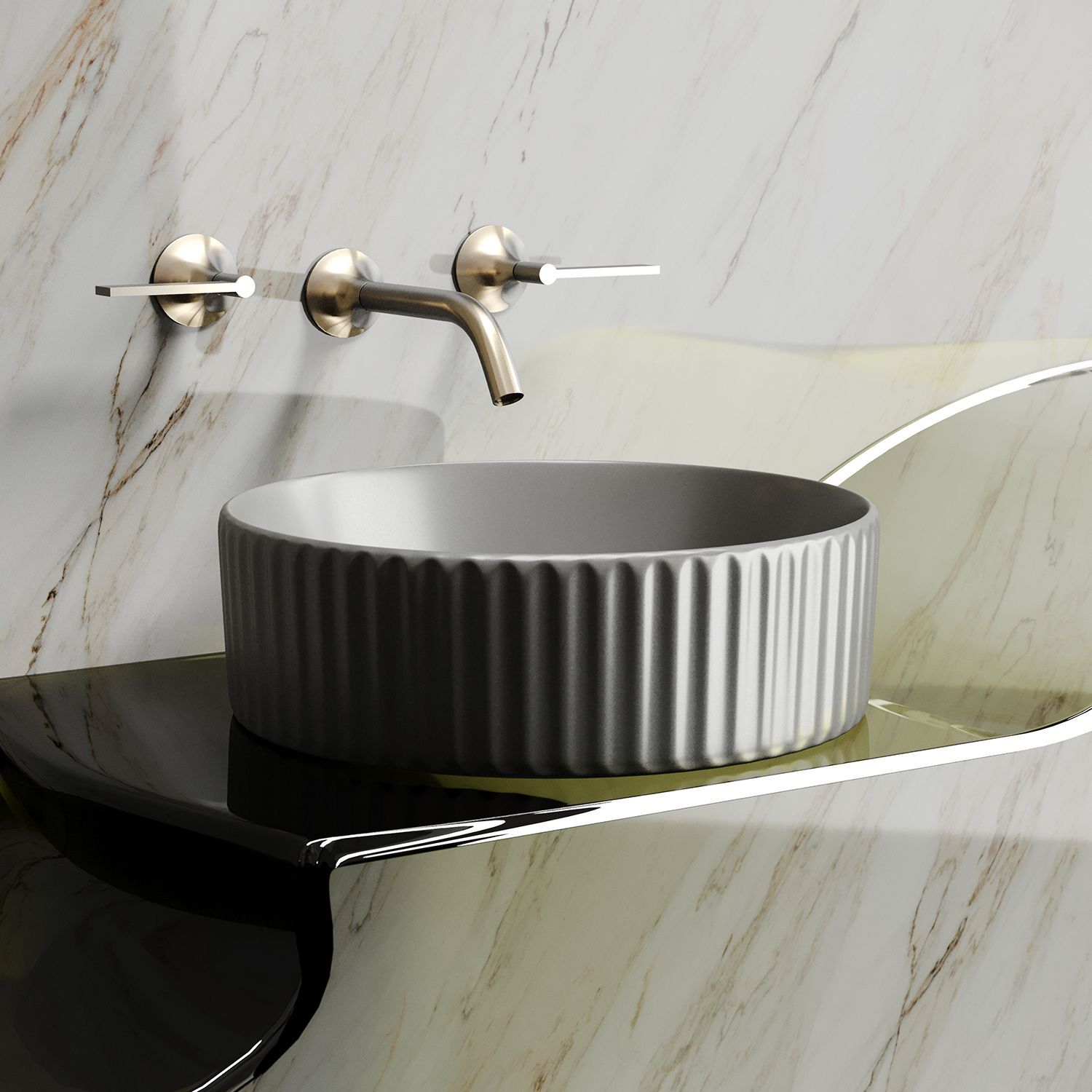 Раковина CERAMICANOVA Element CN6057MH 36 антрацит матовый