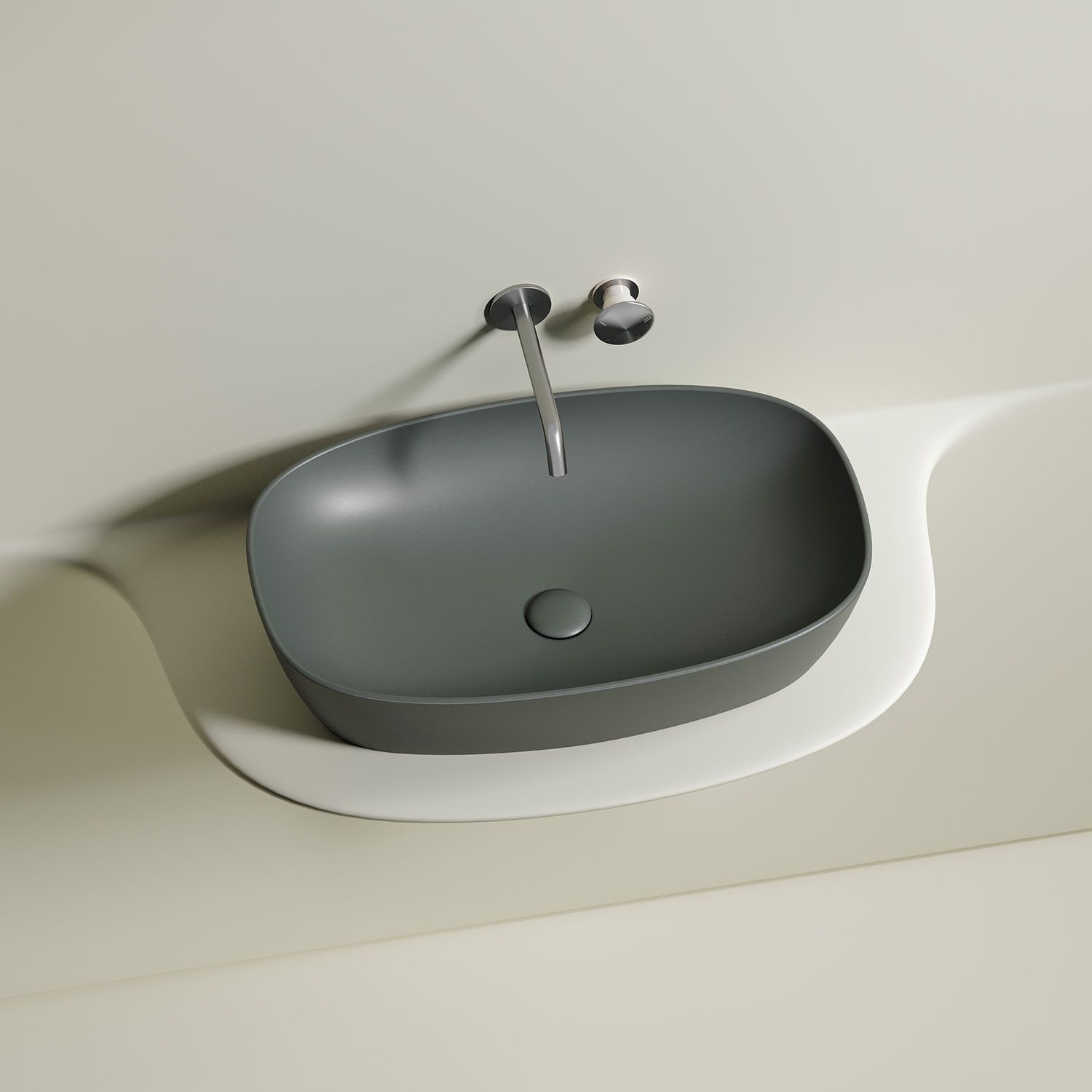 Раковина CERAMICANOVA Element CN6049MH 60 антрацит матовый