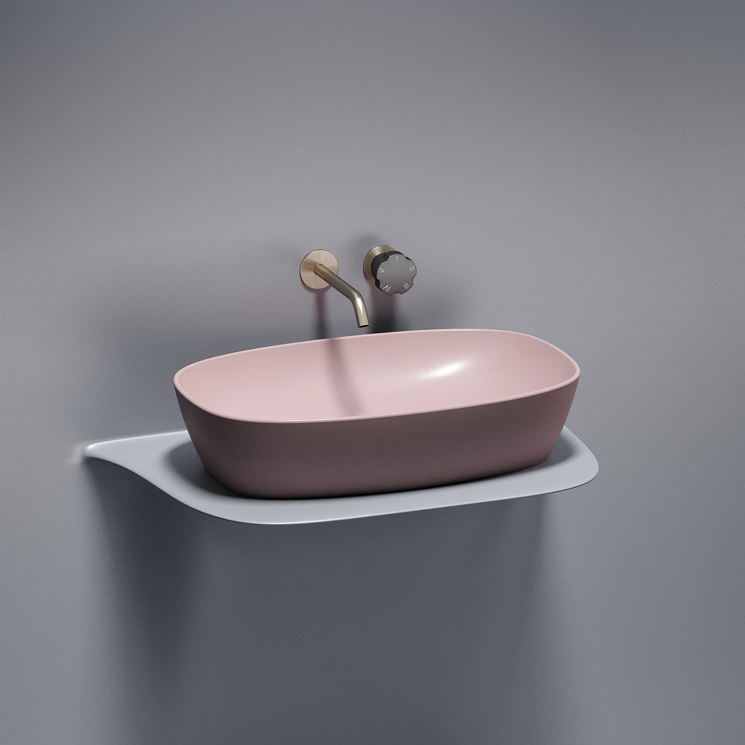 Раковина CERAMICANOVA Element CN6049MP 60 розовый матовый