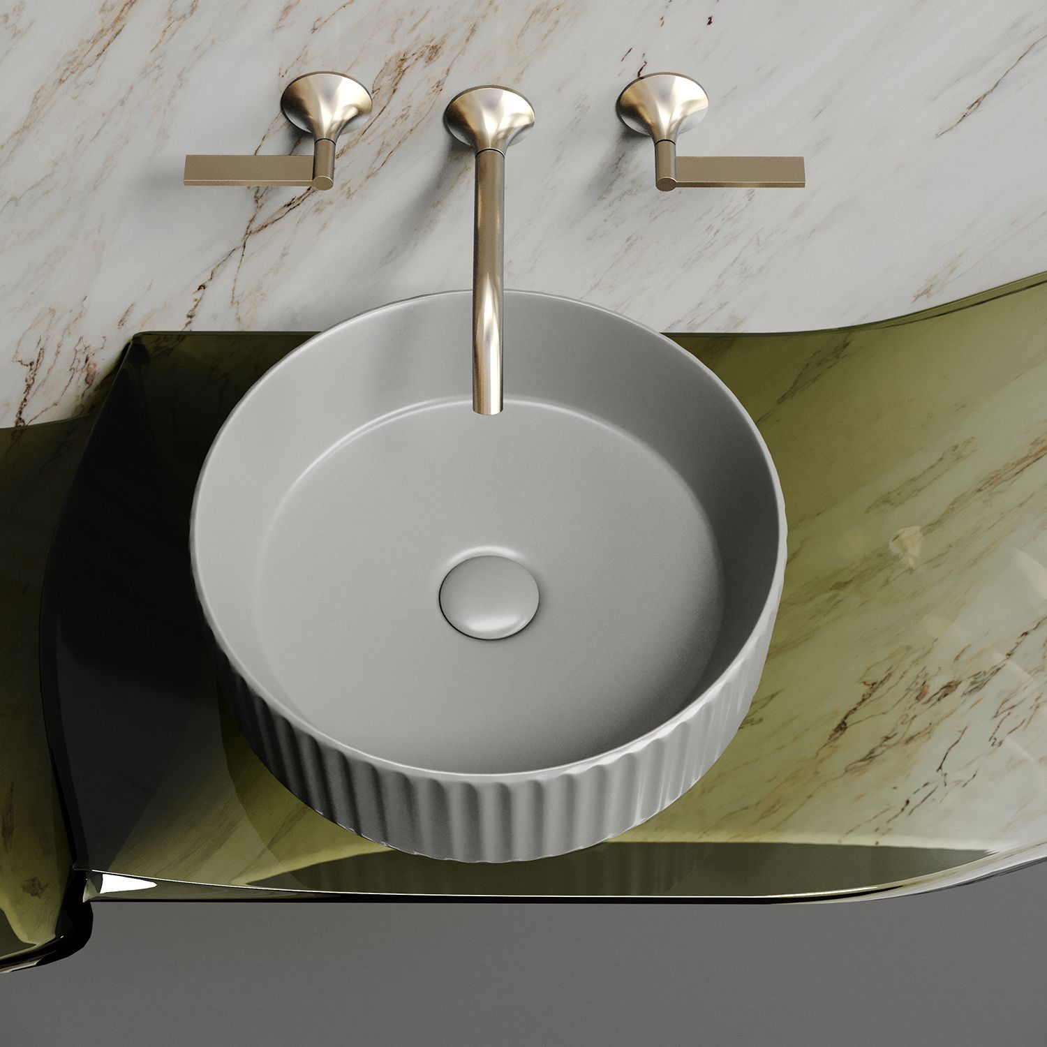 Раковина CERAMICANOVA Element CN6057MH 36 антрацит матовый