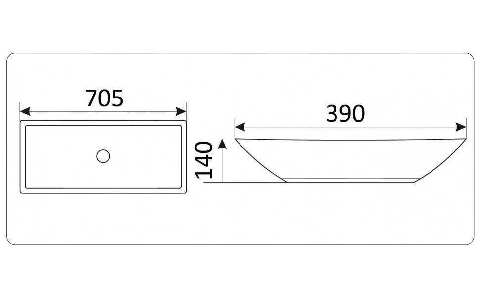 Раковина CERAMALUX 70